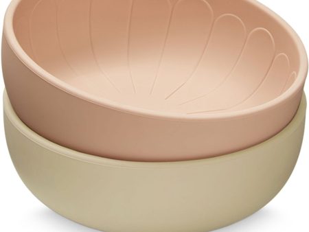 Cam Cam Copenhagen Silicone Bowls 2-pack Flower Coral Mix Fashion