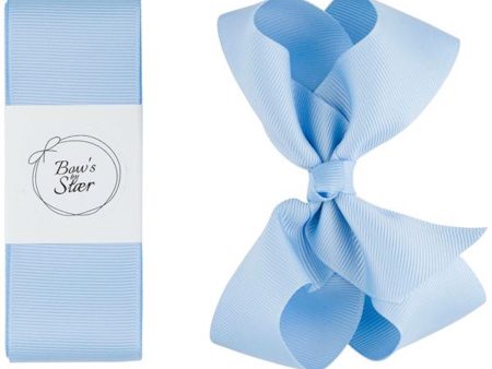 Bow s by Stær Christening Ribbon w. Bow Satin Light Blue For Sale