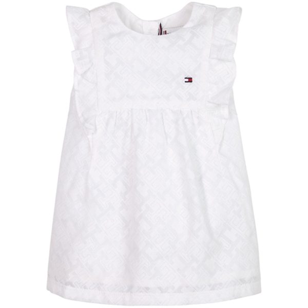 Tommy Hilfiger Baby Striped Dress White For Cheap