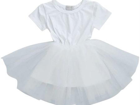 Dolly by Le Petit Tom Tutully T-Shirt Tutu Dress White For Discount