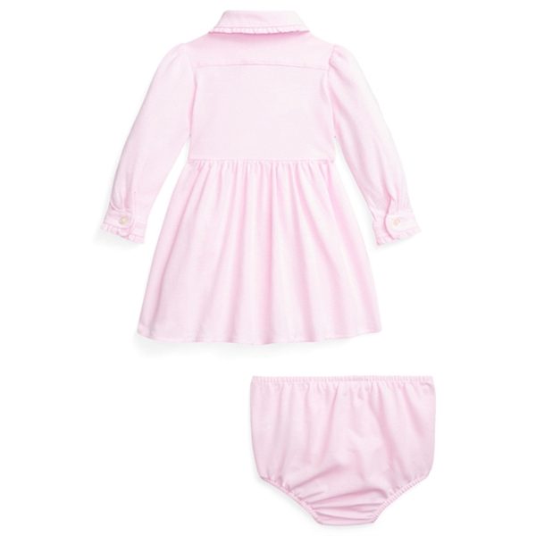 Ralph Lauren Baby Solid Dress Carmel Pink Sale