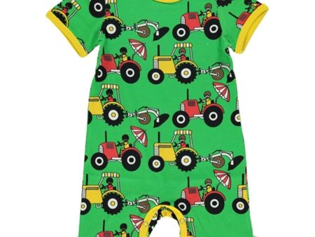 Småfolk Green Tractor Onesie Online