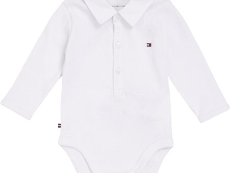 Tommy Hilfiger Baby Rib Collar Body White For Sale