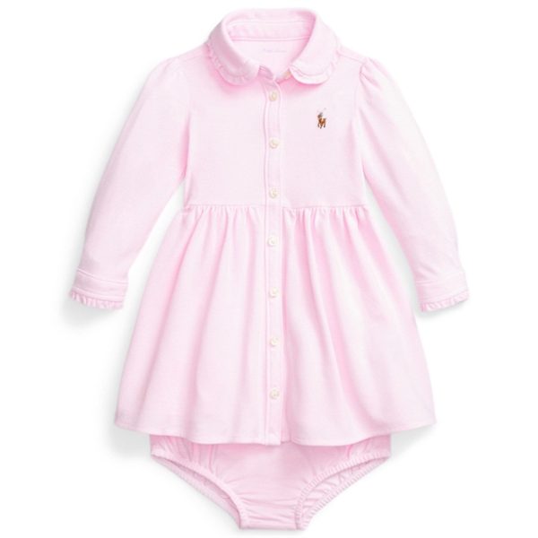 Ralph Lauren Baby Solid Dress Carmel Pink Sale