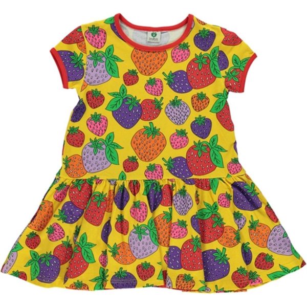 Småfolk Yellow Strawberry Dress on Sale