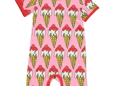 Småfolk Sea Pink Ice Cream Body Suit Fashion