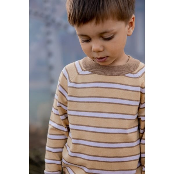 Fliink Cocoon Stripe Favo Stripe Knit Pullover For Cheap