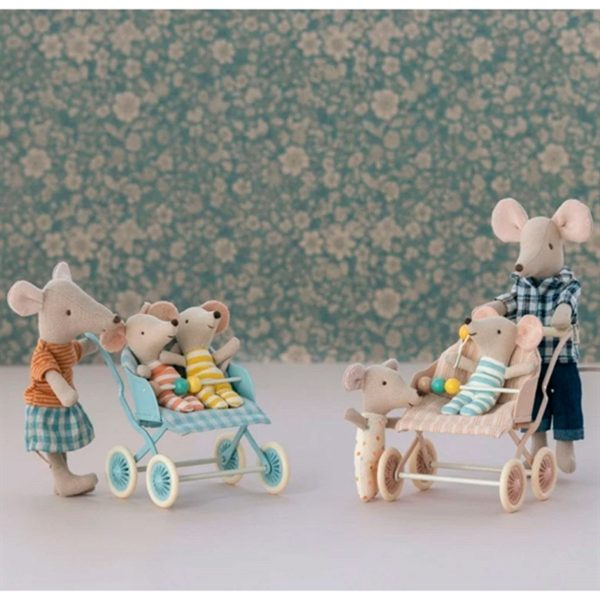 Maileg Stroller Baby Mouse Rose Discount