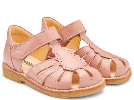 Angulus Sandal W. Velcro Dark Peach Fashion