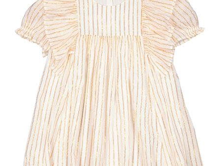 MarMar Gold Stripes Dailyn Dress Hot on Sale