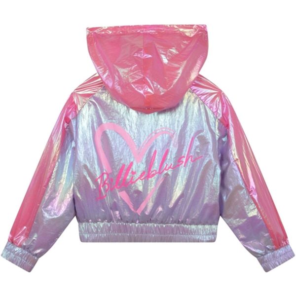 Billieblush Hooded Windbreaker Pale Blue For Discount