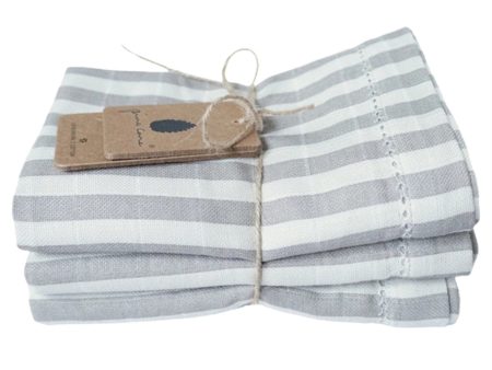 Pine Cone Muslin Cloth 3-pack Edith Mushroom Stripe Online