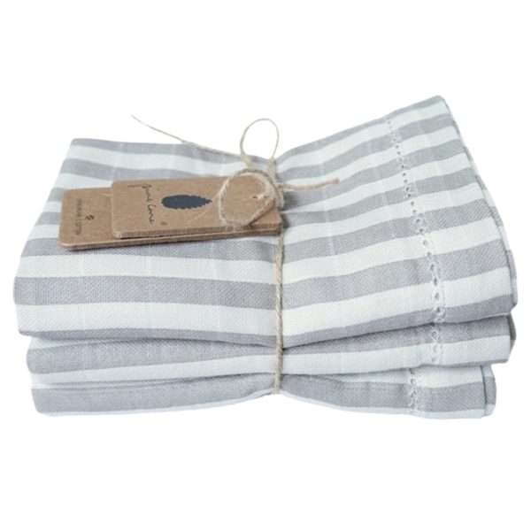 Pine Cone Muslin Cloth 3-pack Edith Mushroom Stripe Online