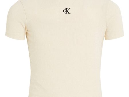 Calvin Klein Light Crinkle T-Shirt Whitecap Gray For Discount