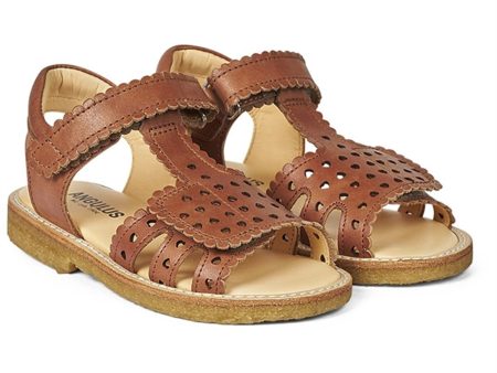 Angulus Sandal W. Velcro And Hearts Tan Online