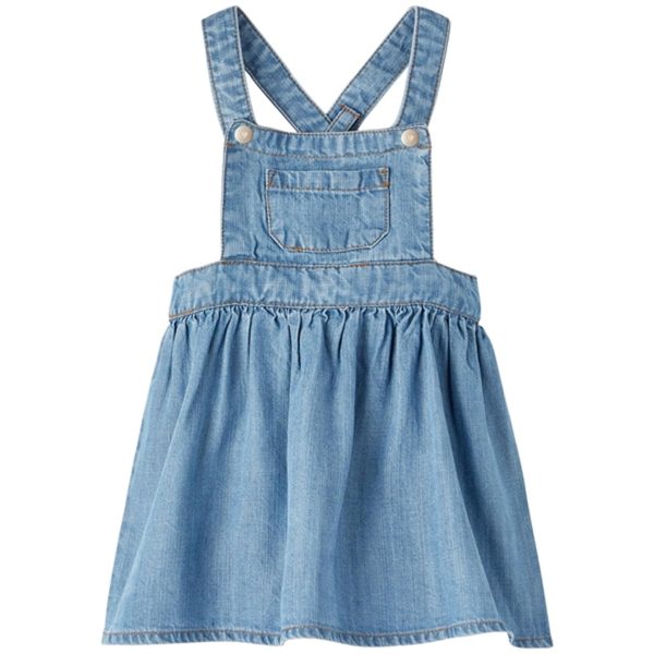 Name it Light Blue Denim Fie Denim Spencer Dress Cheap