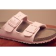 Birkenstock Arizona Kids TEX Canvas Soft Pink Sandals For Cheap