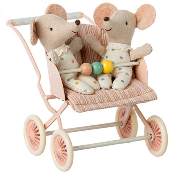 Maileg Stroller Baby Mouse Rose Discount