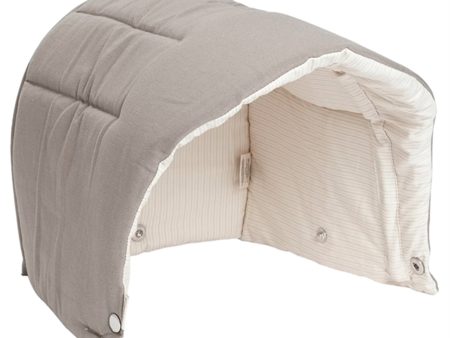 Copenhagen Colors Multifunctional Canopy for Baby Lift Dark Grey Solid w. Cream Stripe Supply