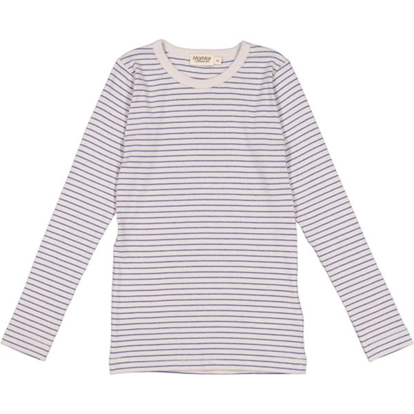 MarMar Modal Rib Space Blue Stripe Tani Blouse For Sale