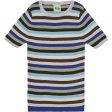 FUB Rib T-Shirt Multi Stripe Online now