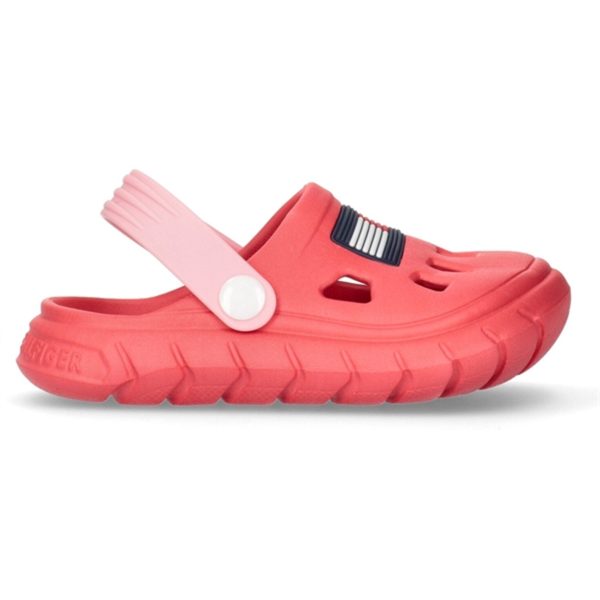 Tommy Hilfiger Flag Comfy Sandal Fuchsia Pink Hot on Sale