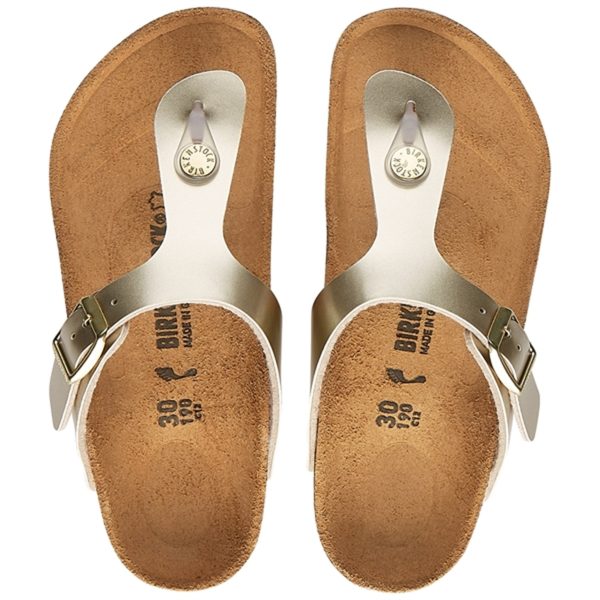 Birkenstock Gizeh Kids Electric Metallic Gold Sandals Supply