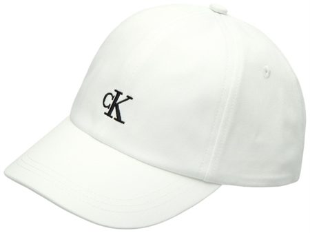 Calvin Klein Monogram Baseball Cap Bright White For Discount