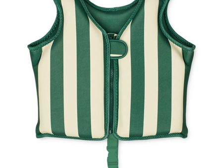 Liewood Dove Swim Vest Stripe Garden Green Creme de la Creme Online Sale