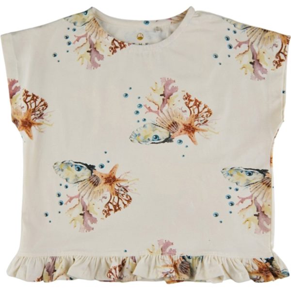 THE NEW White Swan Coral AOP Giselle T-shirt Hot on Sale