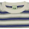 FUB Multi Striped T-Shirt Ecru Cobolt Online Sale