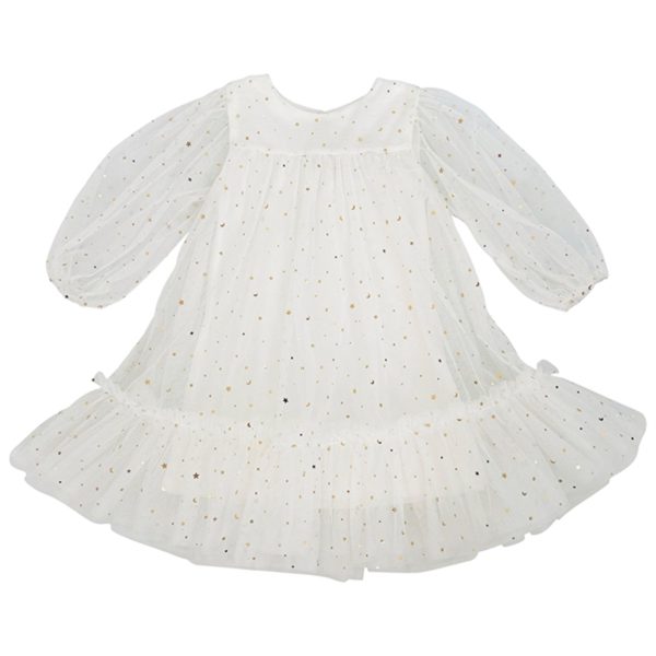 Dolly by Le Petit Tom Empress Tulle Dress Off White For Sale