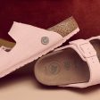 Birkenstock Arizona Kids TEX Canvas Soft Pink Sandals For Cheap