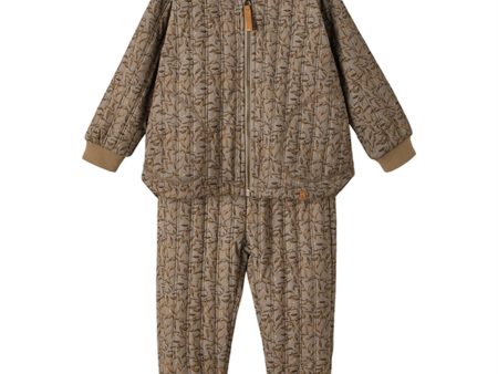 Lil Atelier Chinchilla Lajuno Quilted Set AOP Sale