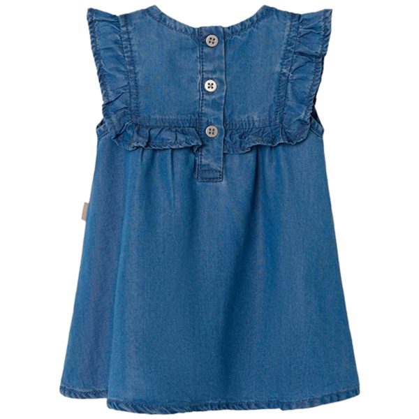 Name it Medium Blue Denim Trine Dress Fashion