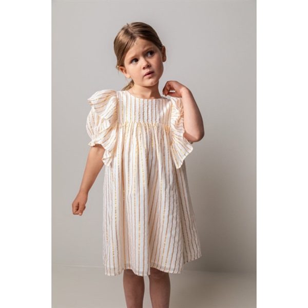 MarMar Gold Stripes Dailyn Dress Hot on Sale