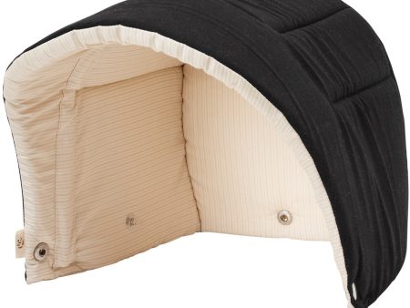 COPENHAGEN COLORS Hood til Babylift vol. 2 Black Solid w. Creme Stripe Hot on Sale