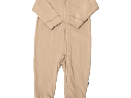 Joha Cotton Beige Jumpsuit w. Foot For Sale