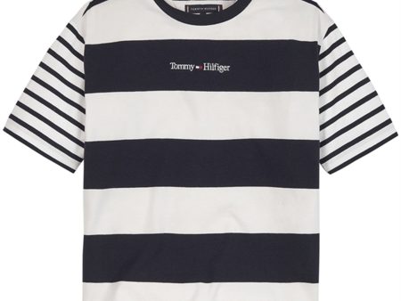 Tommy Hilfiger Bold Stripe Logo T-shirt Desert Sky Online