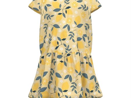 Name it Double Cream Lemon AOP Vigga Dress Online Hot Sale