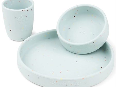 Done by Deer Silicone Dinner Set Confetti Blue Discount