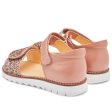 Angulus Sandal W. Velcro Dark Peach Multi Glitter For Cheap