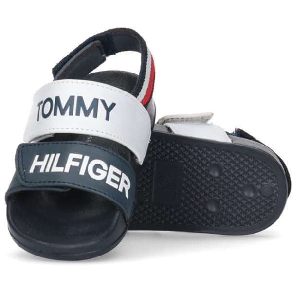 Tommy Hilfiger Logo Velcro Sandal Blue White Red Hot on Sale