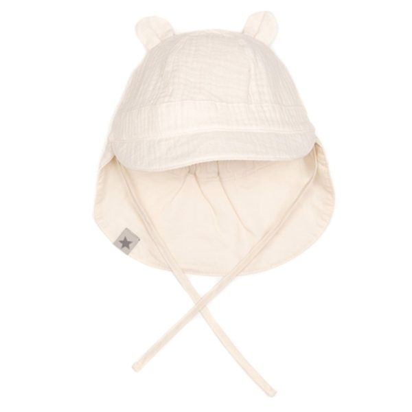 Huttelihut Muslin Safari Sunhat w. Ears Off-White For Discount