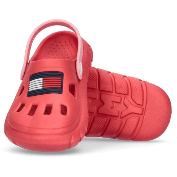 Tommy Hilfiger Flag Comfy Sandal Fuchsia Pink Hot on Sale