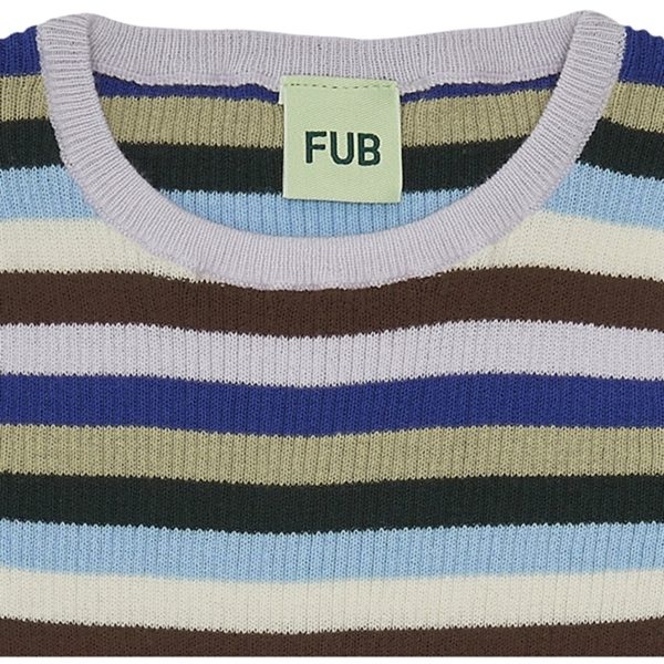 FUB Rib T-Shirt Multi Stripe Online now