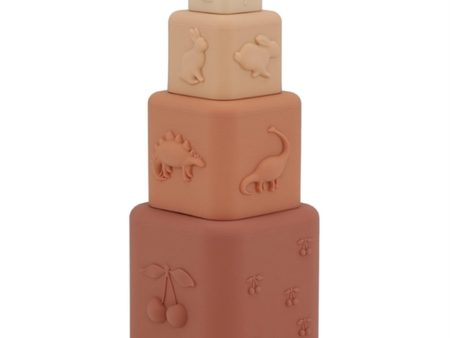 Konges Sløjd Silicone Stacking Tower Rosesand Mix on Sale