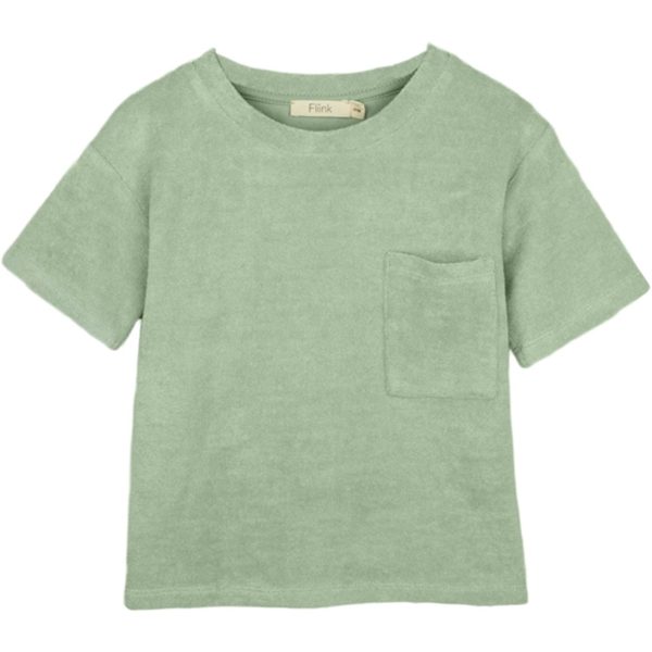 Fliink Dusty Green Teddy T-Shirt Online now