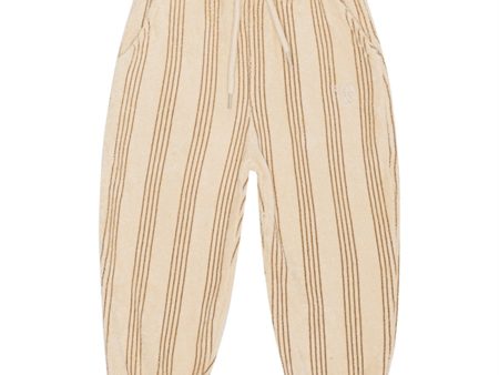 Flöss Pluto Terry Sweatpants Latte Stripe Print Online Sale