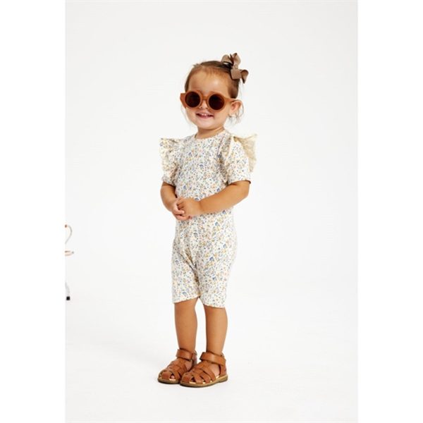 THE NEW Siblings White Swan Tiny Flower AOP Geraldine Jumpsuit Sale